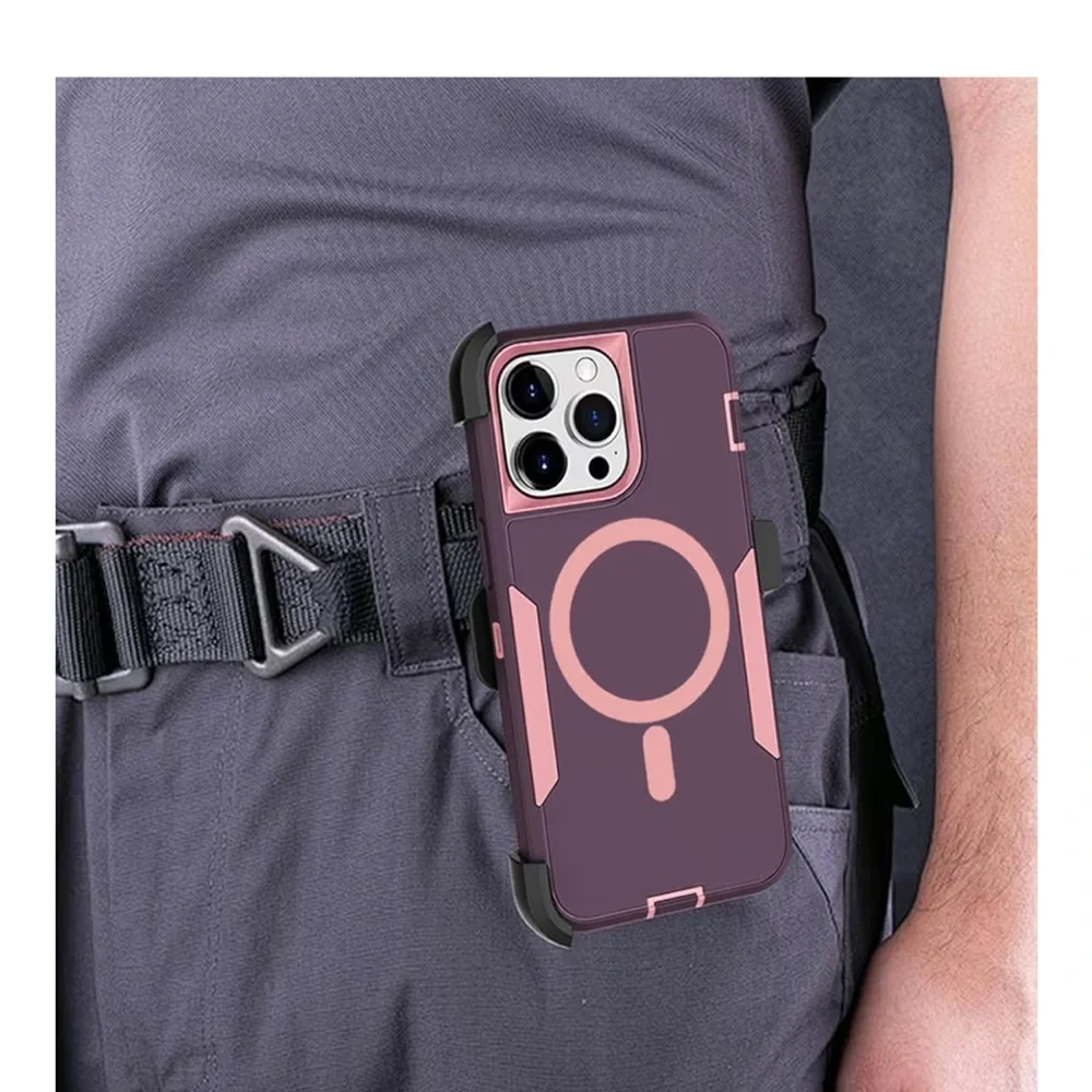 I Phone 16 Promax Cases Magnetic Double Protection Though Durable